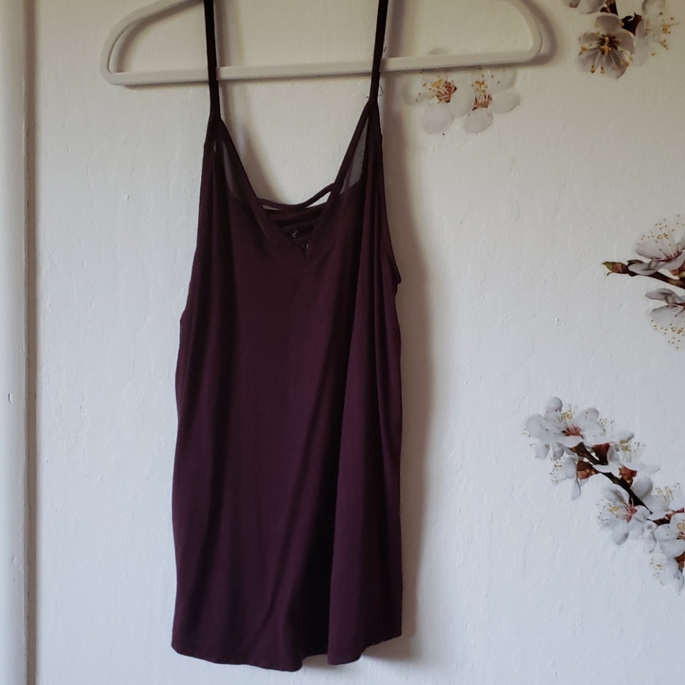 🟣AE mesh neckline cami
